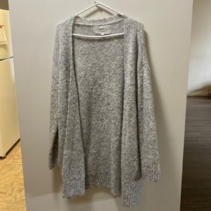 Pink Martini Light Grey Long Cardigan